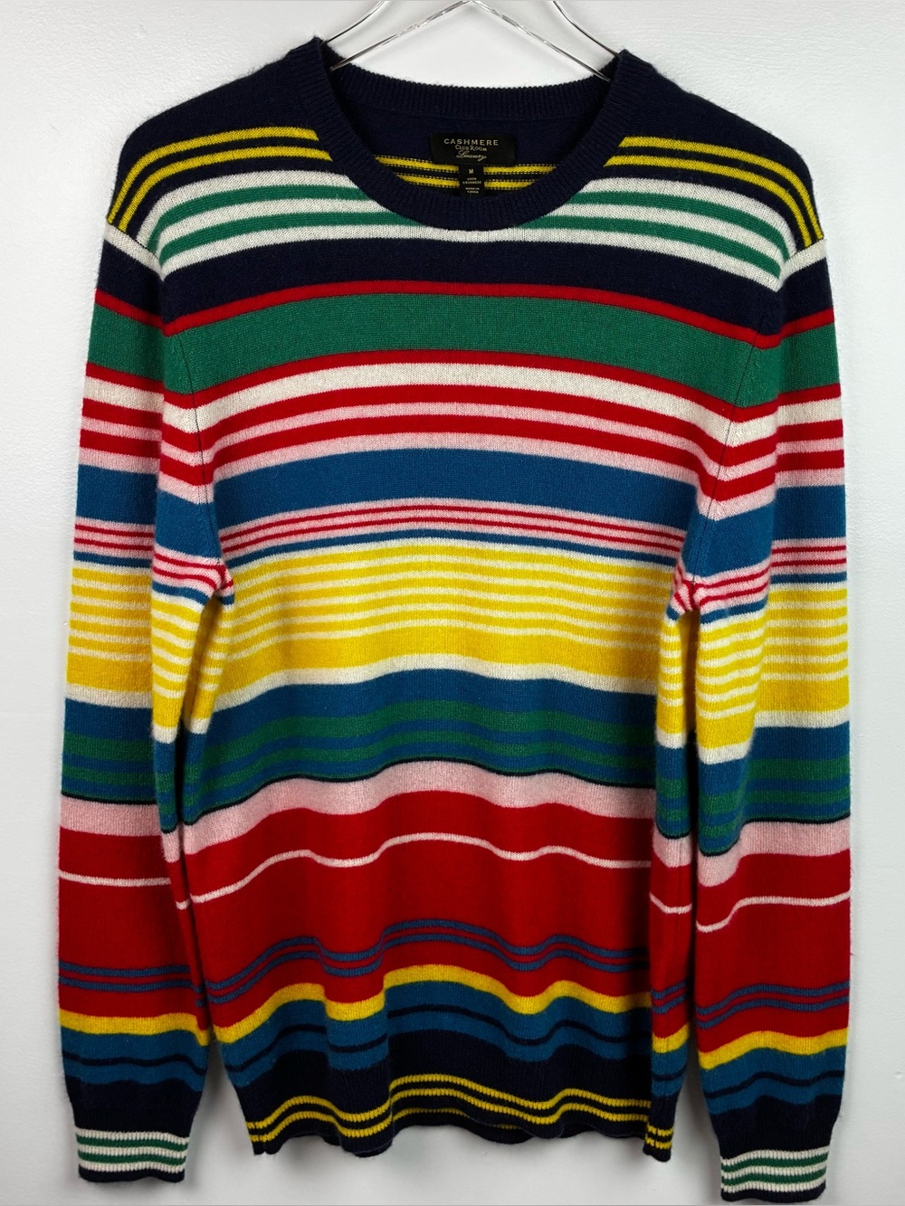 Club Room 100% Cashmere Striped Sweater